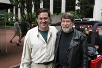 Brian Hackney and Larry Kenney.  Brian is anchorman at KPIX