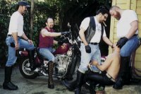 John and some buds fooling around for photo shoot