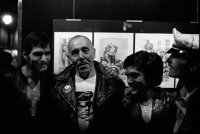 Louie Weingarden on left, Tom of Finland on his right, next to Tom is artist Etienne
